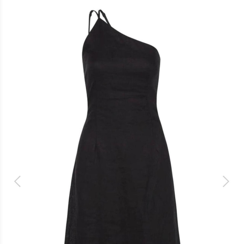 NWT Faithfull The Brand Black One-Shoulder Dress